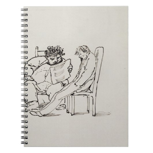 Carnet Bande dessinée de William Morris (1834-96) lisant (Devant)