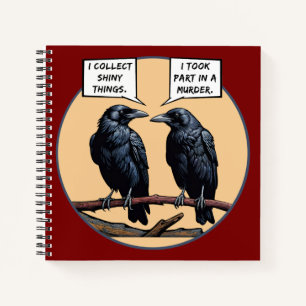 Carnet Bande dessinée drôle sur le meurtre de corbeaux