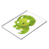 Carnet bande dessinée mignonne de dinosaure de bébé vert (Côté gauche)