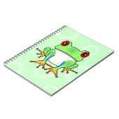 Carnet Bande dessinée mignonne de grenouille d'arbre - (Côté gauche)