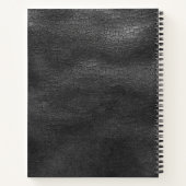 Carnet Bande d'or en cuir noir professionnel Monogramme (Dos)