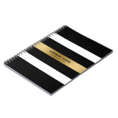 Carnet Bande d'or noir et blanc (Côté gauche)