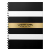 Carnet Bande d'or noir et blanc (Devant)
