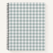 Carnet Bande En vichy Plaid Vert Sage (Devant)