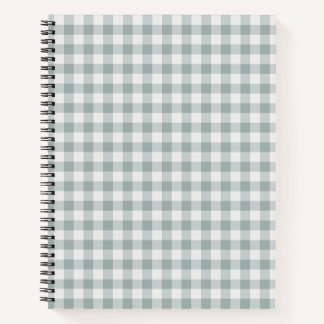 Carnet Bande En vichy Plaid Vert Sage