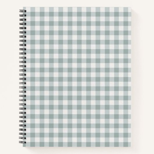 Carnet Bande En vichy Plaid Vert Sage (Devant)
