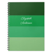 Carnet Bande horizontale verte du bloc de couleurs (Devant)