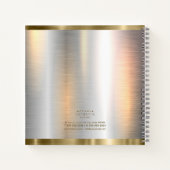 Carnet Bande métallique dorée brossée ID801 (Dos)