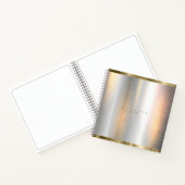 Carnet Bande métallique dorée brossée ID801 (Intérieur)