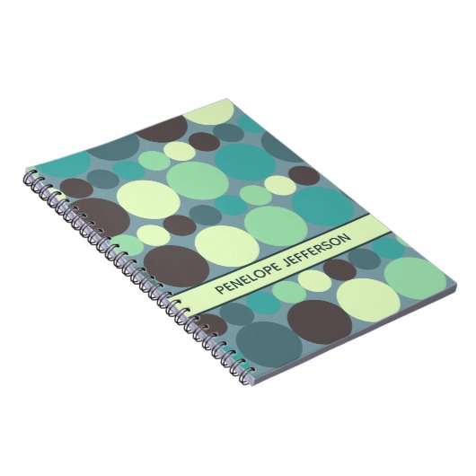 Carnet Bande Pois colorée Simple Personnalisée (Côté Droit)