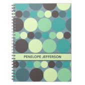 Carnet Bande Pois colorée Simple Personnalisée (Devant)