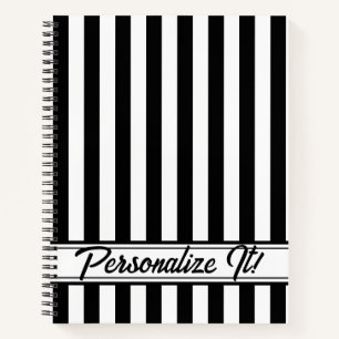 Carnet Bande Verticale Noire Et Blanc