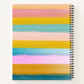 Carnet Bandes Abstraites d'aquarelle simple en rose (Dos)