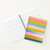 Carnet Bandes Abstraites d'aquarelle simple en rose (Intérieur)