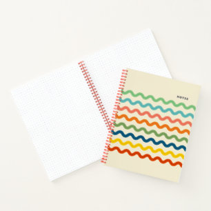 Carnet Bandes arc-en-ciel rétrospectives en rack avec tex
