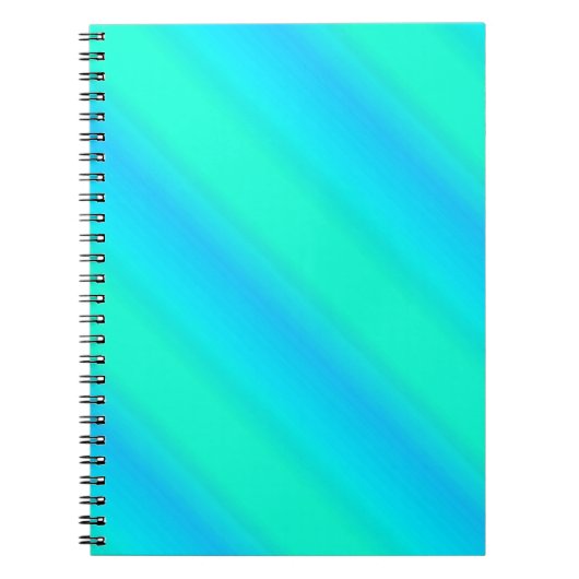 Carnet Bandes aurora - bleu, aqua, turquoise (Devant)