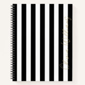 Carnet Bandes blanches noires (Devant)