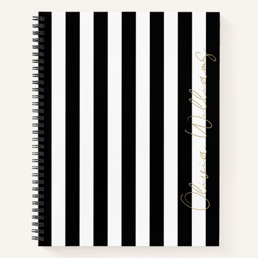 Carnet Bandes blanches noires (Devant)