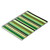 Carnet Bandes blanches vert mignonne (Côté gauche)