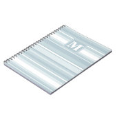 Carnet Bandes bleu glace monogramme (Côté gauche)