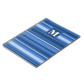 Carnet Bandes bleu monogramme (Côté gauche)