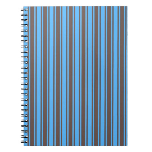 Carnet Bandes de bonbons Brown et bleues (Devant)