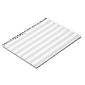 Carnet Bandes de bonbons gris clair et blanc (Côté gauche)