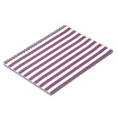 Carnet Bandes de bonbons mauves et blanches (Côté gauche)