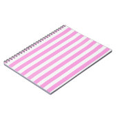 Carnet Bandes de bonbons roses et blanches (Côté gauche)