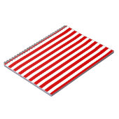 Carnet Bandes de bonbons rouges et blancs (Côté gauche)