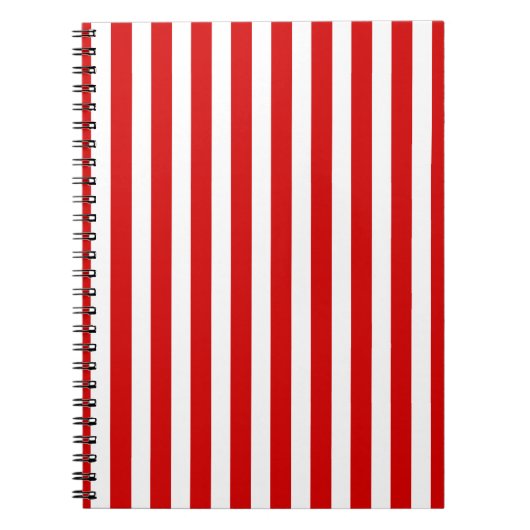Carnet Bandes de bonbons rouges et blancs (Devant)