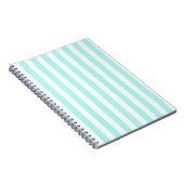 Carnet Bandes de bonbons turquoise et blanche (Côté Droit)