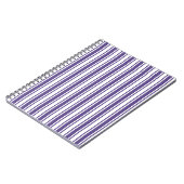 Carnet Bandes de bonbons ultra violettes et blanches (Côté gauche)