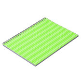 Carnet Bandes de bonbons vert citron (Côté gauche)