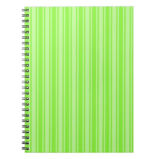 Carnet Bandes de bonbons vert citron (Devant)