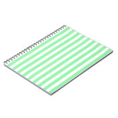 Carnet Bandes de bonbons vert clair (Côté gauche)