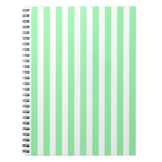 Carnet Bandes de bonbons vert clair (Devant)