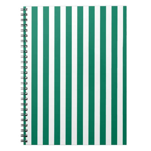 Carnet Bandes de bonbons vert et blanc (Devant)