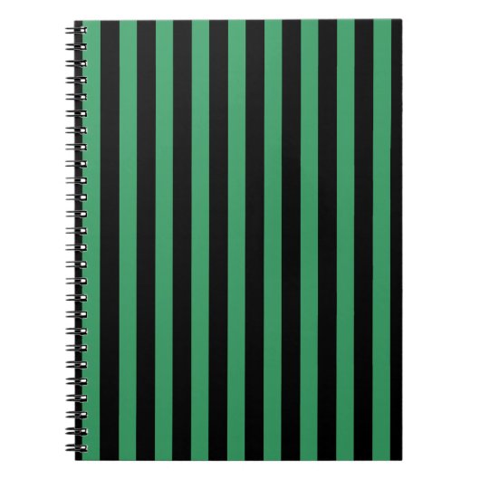 Carnet Bandes de bonbons vert et noir (Devant)