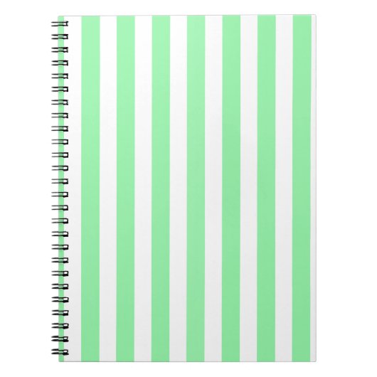 Carnet Bandes de bonbons vertes et blanches (Devant)