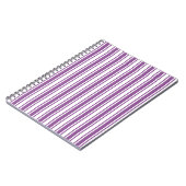 Carnet Bandes de bonbons violettes et blanches (Côté gauche)