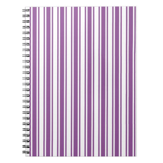 Carnet Bandes de bonbons violettes et blanches (Devant)