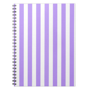Carnet Bandes de bonbons violettes et blanches