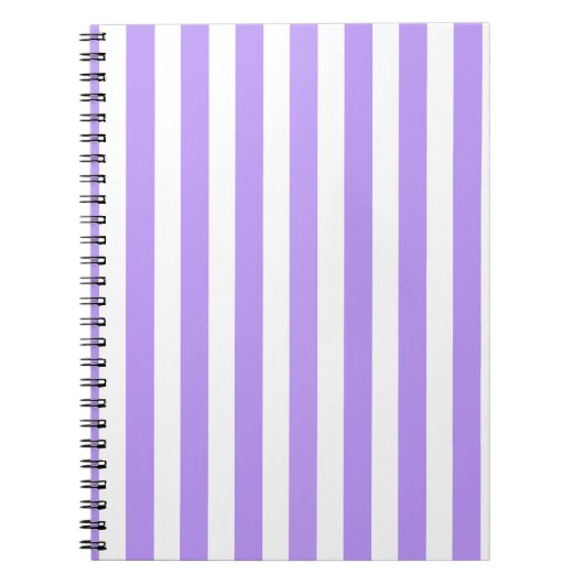Carnet Bandes de bonbons violettes et blanches (Devant)