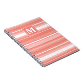 Carnet Bandes de corail monogramme (Côté Droit)