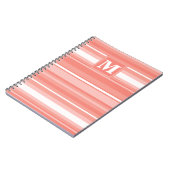 Carnet Bandes de corail monogramme (Côté gauche)