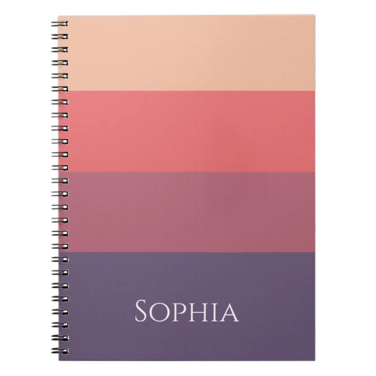 Carnet Bandes de couleur automne - (Devant)