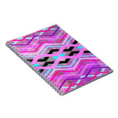 Carnet Bandes de croisement géométriques violettes roses  (Côté Droit)