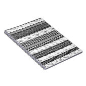 Carnet Bandes de Motifs rétro noir et blanc 1 (Côté Droit)