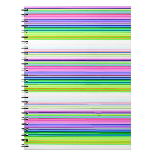 Carnet Bandes de néon colorées chaudes (Devant)